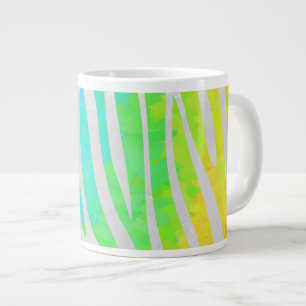 Zebra Regenbogen und Weiß Druck Jumbo-Tasse