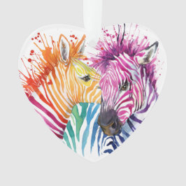 Zebra-Regenbogen-Verzierung Ornament