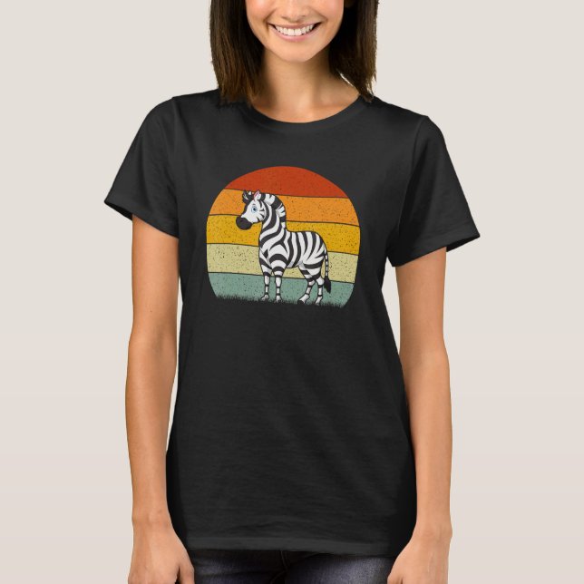 Zebra  Retro Style Vintage T-Shirt (Vorderseite)