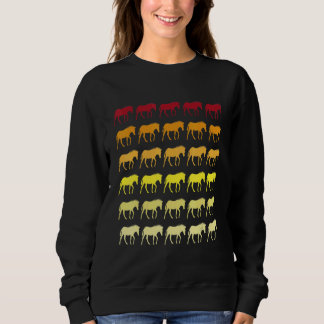 Zebra-Retro-Tiermuster Sweatshirt