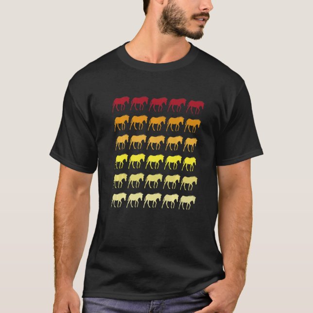 Zebra Retro-Tiermuster   T-Shirt (Vorderseite)