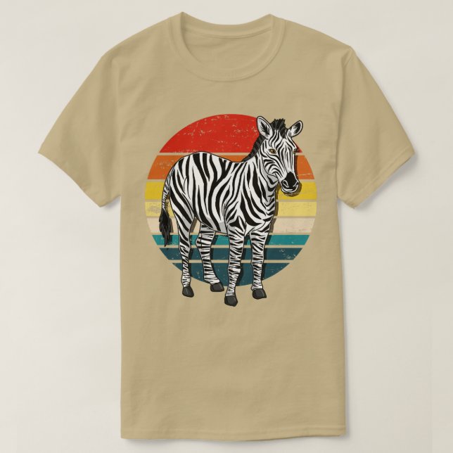 Zebra Retro Vintag T-Shirt (Design vorne)
