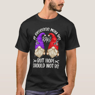 Zebra Ribbon Awareness Gnome Träger Selten Awarene T-Shirt