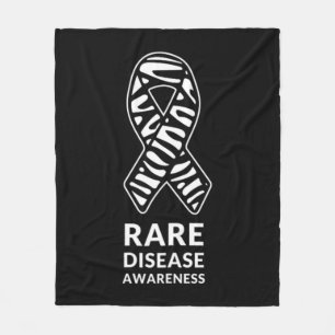 Zebra Ribbon Bewusstsein Seltene Erkrankung Minima Fleecedecke