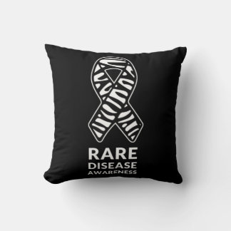 Zebra Ribbon Bewusstsein Seltene Erkrankung Minima Kissen