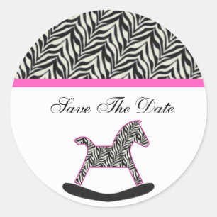 Zebra Rocking Horse Enregistrer Les Stickers Date