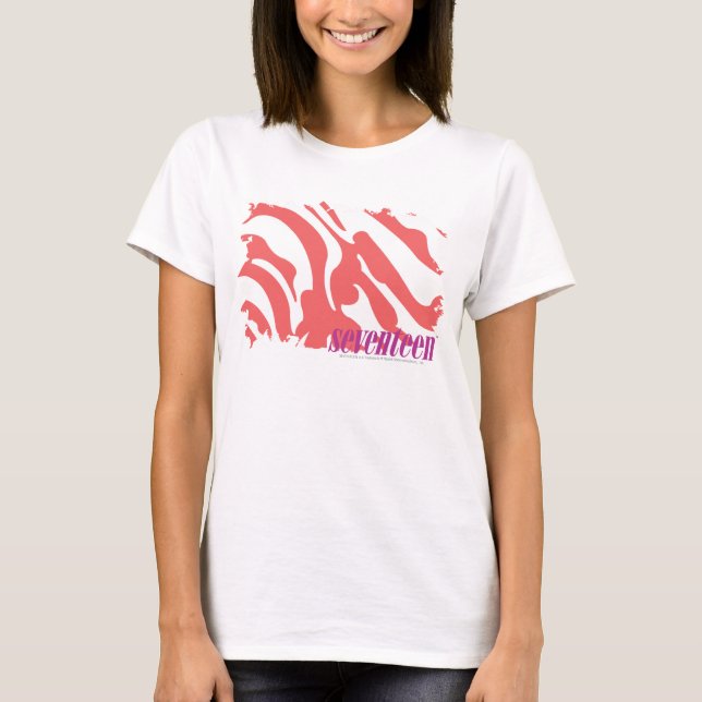Zebra-Rosa 4 T-Shirt (Vorderseite)