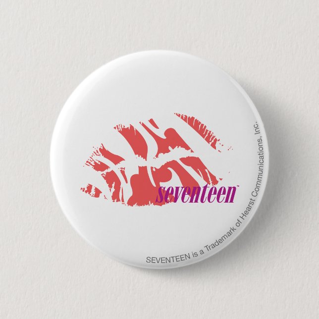 Zebra-Rosa Button (Vorderseite)