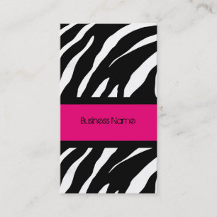 ZEBRA ROSA UND SCHWARZE Visitenkarte