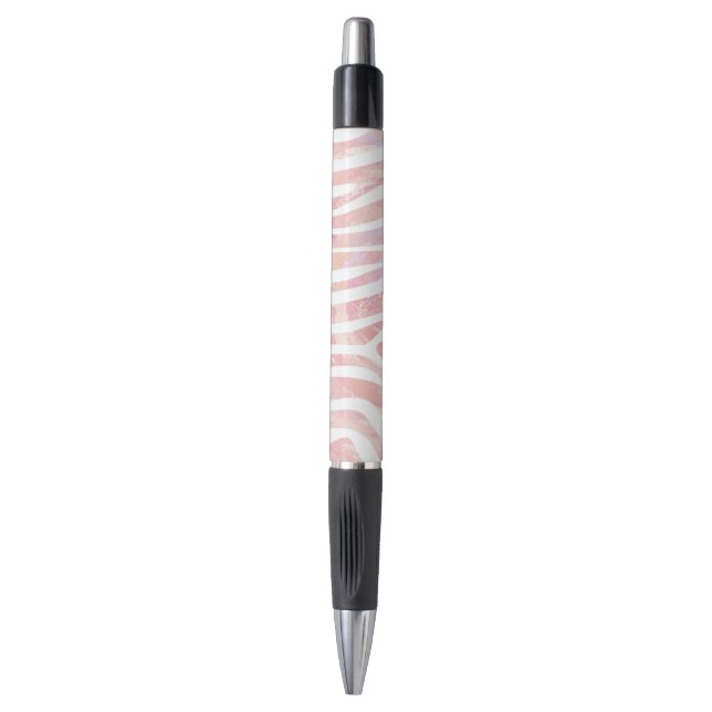 Zebra Rosa und Weiß Kugelschreiber (Vorderseite Vertikal)