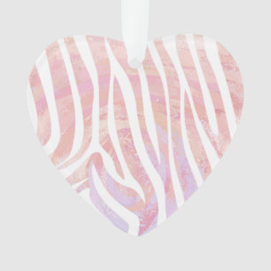 Zebra Rosa und Weiß Ornament