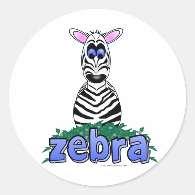 ZEBRA RUNDER AUFKLEBER (Vorderseite)