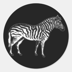 Zebra Runder Aufkleber