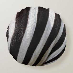 Zebra Rundkissen. Rundes Kissen