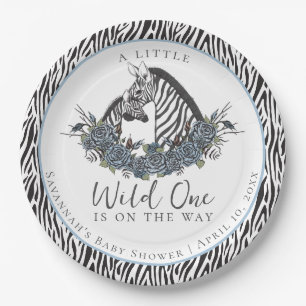 Zebra-Safari-Baby-Party Kleines wildes Wesen Party Pappteller