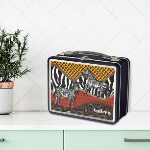 Zebra Safari Metall Brotdose