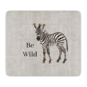 Zebra-Safari-Tier-Faux-Linon Schneidebrett