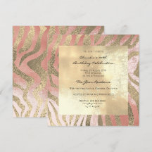 Zebra Safari Tierhaut Rosa Rose Blush Gold