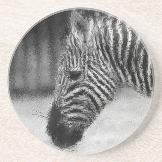 Zebra Sandstein Untersetzer (Vorne)