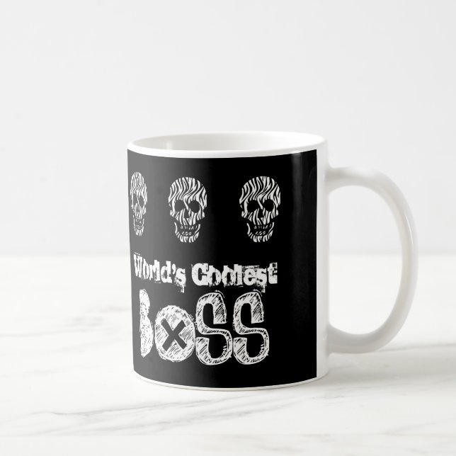 Zebra-Schädel V07B der CHEF der Welt coolste Kaffeetasse (Rechts)