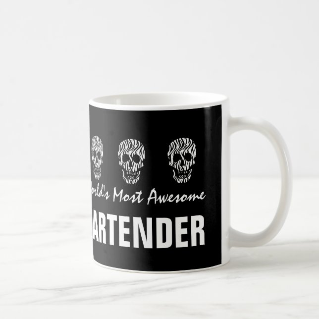 Zebra-Schädel V12 der BARKEEPER der Welt Kaffeetasse (Rechts)