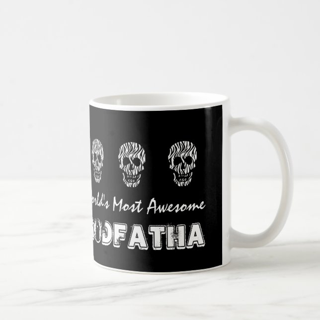 Zebra-Schädel V16 der PATE der Welt fantastischste Kaffeetasse (Rechts)