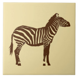 Zebra - Schokolade Brown und Camel Tan Fliese