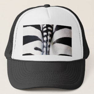 Zebra-Schwanz-schwarzer u. weißer Hut/Kappe Truckerkappe