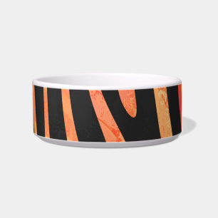 Zebra Schwarz-Orange-Druck Napf