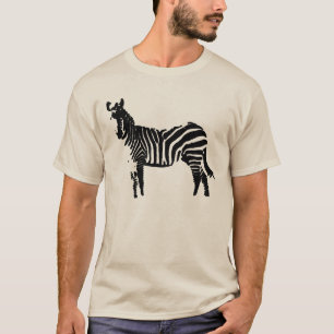 Zebra Schwarz Silhouette T-Shirt
