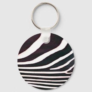 Zebra Schwarz und Weiß Streifen Print Schlüsselanhänger