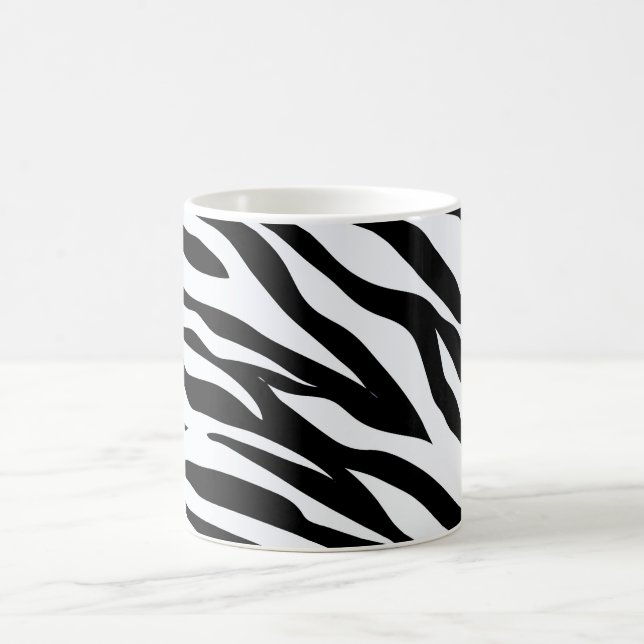 Zebra Schwarz-Weiß-Muster   Kaffeetasse (Mittel)