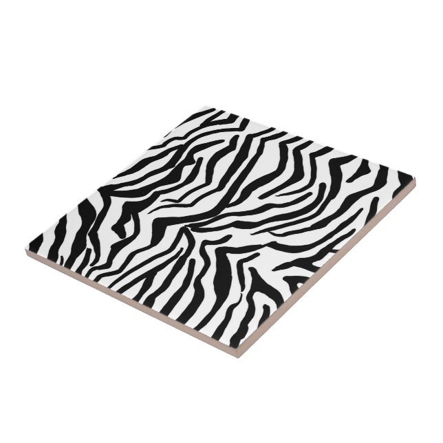 Zebra Schwarz-Weiß-Muster verborgen Fliese (Seite)