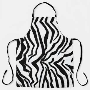 Zebra Schwarz-Weiß-Muster verborgen Schürze