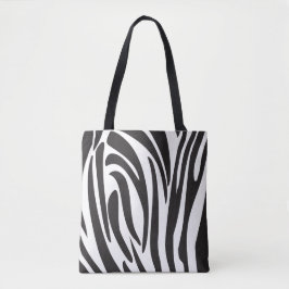 Zebra-Schwarz-Weiß-Streifen, trendige Gestaltung Tasche