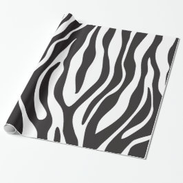 Zebra-schwarzes u. weißes gestreiftes Muster Geschenkpapier