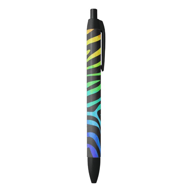 Zebra-Schwarzes und Regenbogen-Druck Kugelschreiber (Unterseite (Vertikal))
