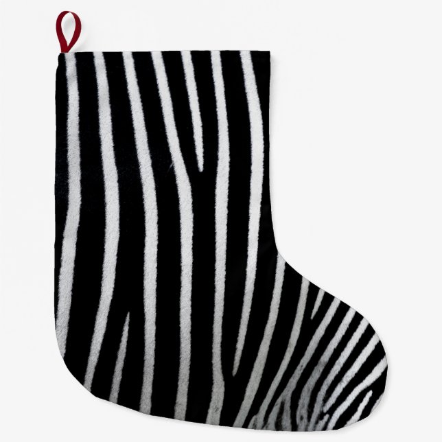 Zebra Skin Großer Weihnachtsstrumpf (Vorderseite)