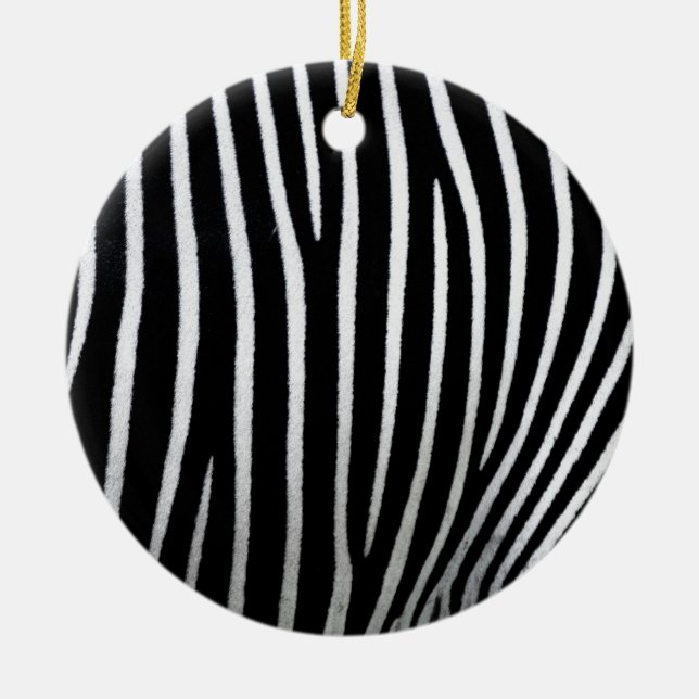Zebra Skin Keramik Ornament (Vorne)