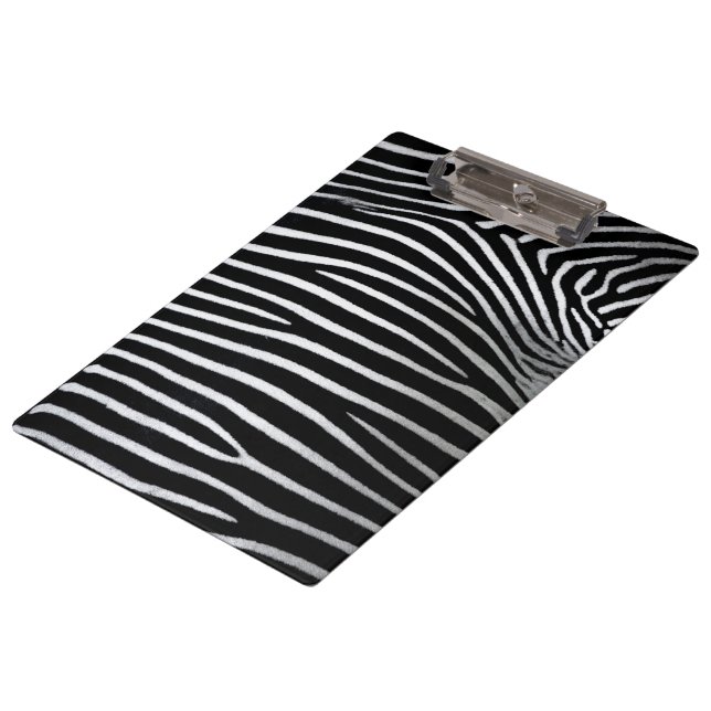 Zebra Skin Klemmbrett (Schrägansicht)