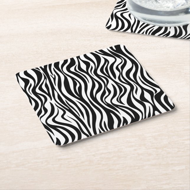 Zebra Skin Print Rechteckiger Pappuntersetzer (angewinkelt)