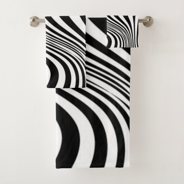 Zebra Skin Print Texture Pattern-88488 Badhandtuch Set (Insitu)