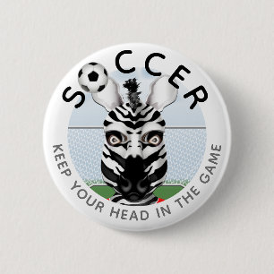 Zebra Soccer Button