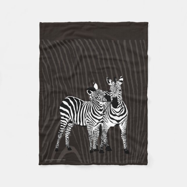 Zebra Spiel Fleecedecke (Vorderseite)
