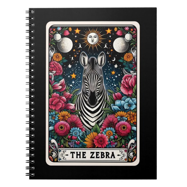 Zebra Spirit Tarot Card Notebook Notizblock (Vorderseite)