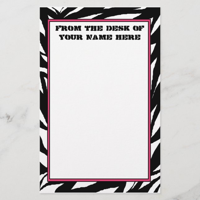 Zebra Stationery Briefpapier (Vorderseite)