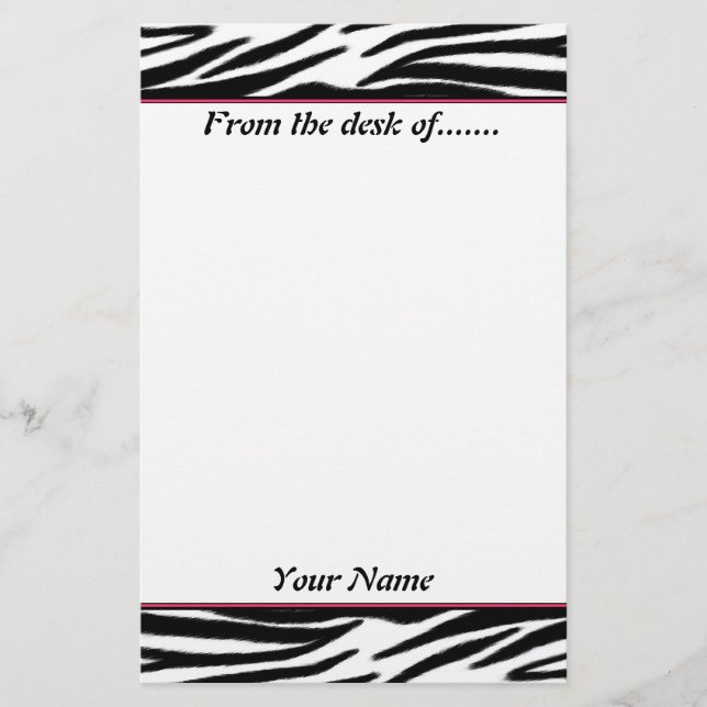 Zebra Stationery Briefpapier (Vorderseite)