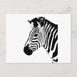 Zebra Stencil Postkarte