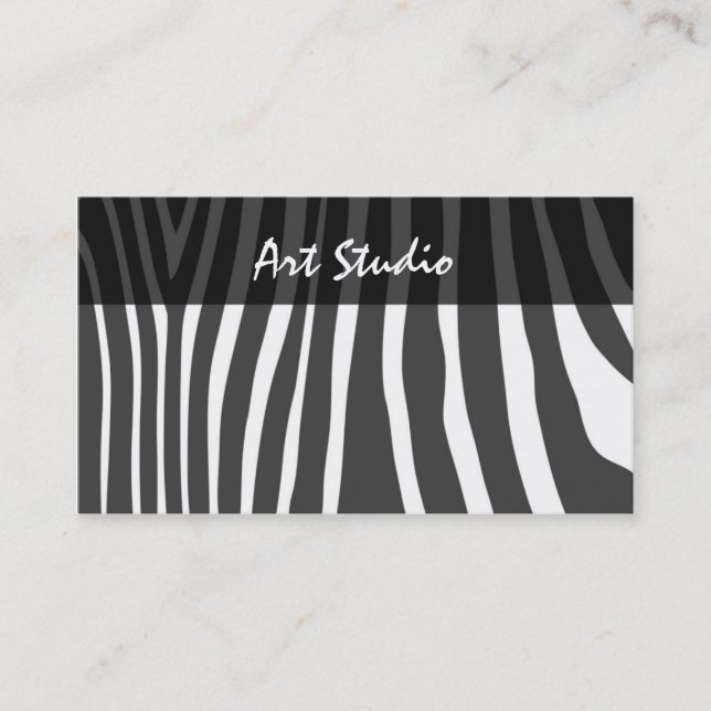 Zebra-stilvolle Visitenkarte (Vorderseite)