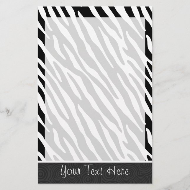 Zebra-Streifen Briefpapier (Vorderseite)